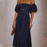 Claira Midi Dress - Navy