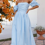 Caelius Midi Dress - Light Blue