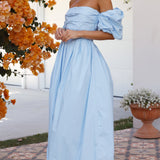 Caelius Midi Dress - Light Blue
