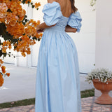 Caelius Midi Dress - Light Blue