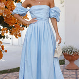 Caelius Midi Dress - Light Blue