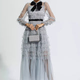 Puantiyeli Maxi Elbise