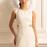 Beyaz Mira Mini Elbise