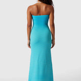 Adela Kolsuz Şerit Örgü Uzun Elbise