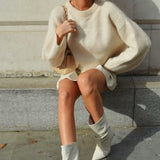 Örme Yuvarlak Yaka Kazak