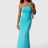 Adela Kolsuz Şerit Örgü Uzun Elbise