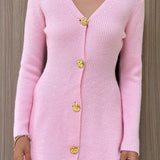 Catarina Long Sleeve Mini Dress - Pink