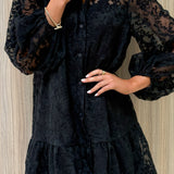 Acacia Lace Mini Dress - Black