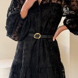 Acacia Lace Mini Dress - Black