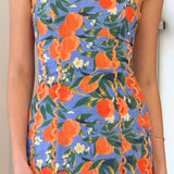 Carlia Midi Elbise - Turuncu Baskı