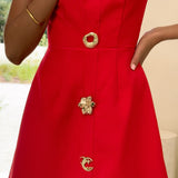 Banksia Mini Dress - Red