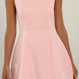 Aceline Mini Dress - Pink/White