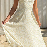 Blakely Midi Dress - Lemon Floral