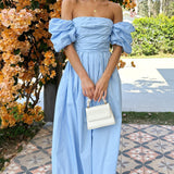 Caelius Midi Dress - Light Blue