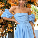 Caelius Midi Dress - Light Blue