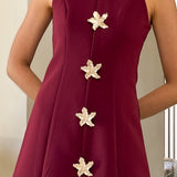 Daray Mini Dress - Burgundy/Star