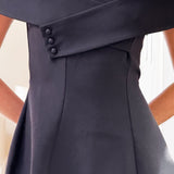 Zyan Off Shoulder Mini Dress - Black