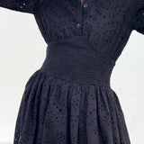 Brittney Long Sleeve Mini Dress - Black