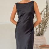 Barcelona Maxi Elbise - Siyah