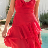 Achelle Maxi Elbise - Kırmızı