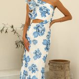 Amina Maxi Elbise - Mavi Gül