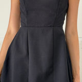 Aceline Mini Dress - Black/White