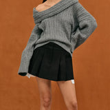 Omuz Açık Triko Kazak