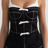 Tüy Benzeri Desenli Kumaşlı Mini Elbise