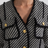 Çizgili Tüvit Blazer