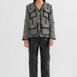 Çizgili Tüvit Blazer