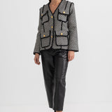 Çizgili Tüvit Blazer