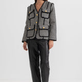 Çizgili Tüvit Blazer