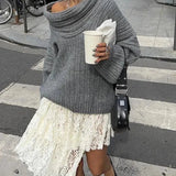 Omuz Açık Triko Kazak