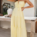 Bloom Askılı Maxi Elbise