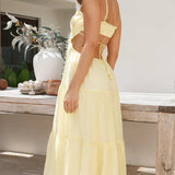 Bloom Askılı Maxi Elbise