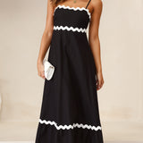 Brodey Midi Dress - Black / White