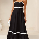 Brodey Midi Dress - Black / White
