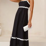 Brodey Midi Dress - Black / White