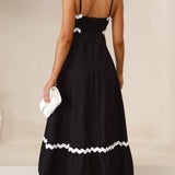 Brodey Midi Dress - Black / White