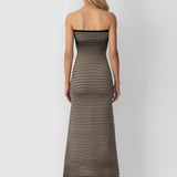 Adela Kolsuz Şerit Örgü Uzun Elbise