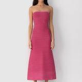 Adela Kolsuz Şerit Örgü Uzun Elbise