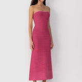 Adela Kolsuz Şerit Örgü Uzun Elbise