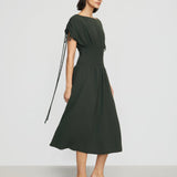 Ayumi Büzgülü Omuzlu Elbise