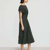 Ayumi Büzgülü Omuzlu Elbise