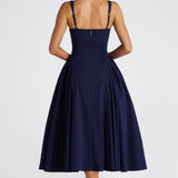 Betty - Lacivert Midi Elbise