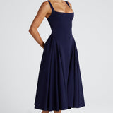 Betty - Lacivert Midi Elbise