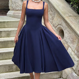 Betty - Lacivert Midi Elbise