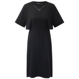 Çıkarılabilir Kolye Detaylı Triko Kadın Mini Elbise