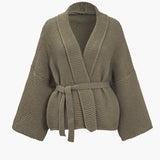 Belted V-neck Sweater Hırka