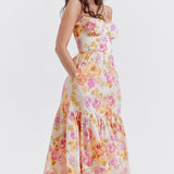 Cottie Baskılı Flare Midi Elbise